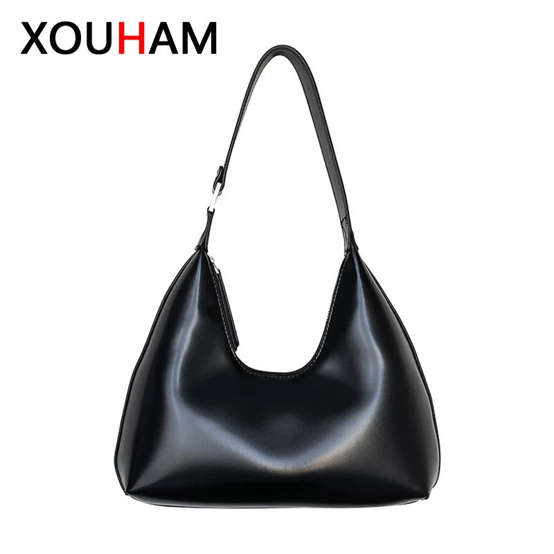 XOUHAM-PU bolsa de ombro axilas de couro para mulheres, bolsa de luxo, bolsa feminina, embreagem pequena viagem, Shopper Totes