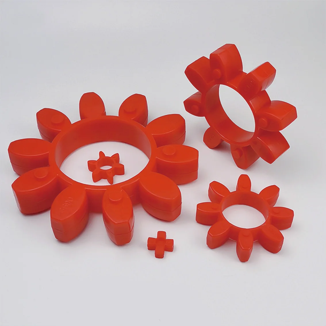 1Pcs Red Hollow Out Polyurethane(PU) Shock Absorber Pad Elastic Cushion Pad Hollow Plum Blossom Pad Star Coupling GR14/19/24-160