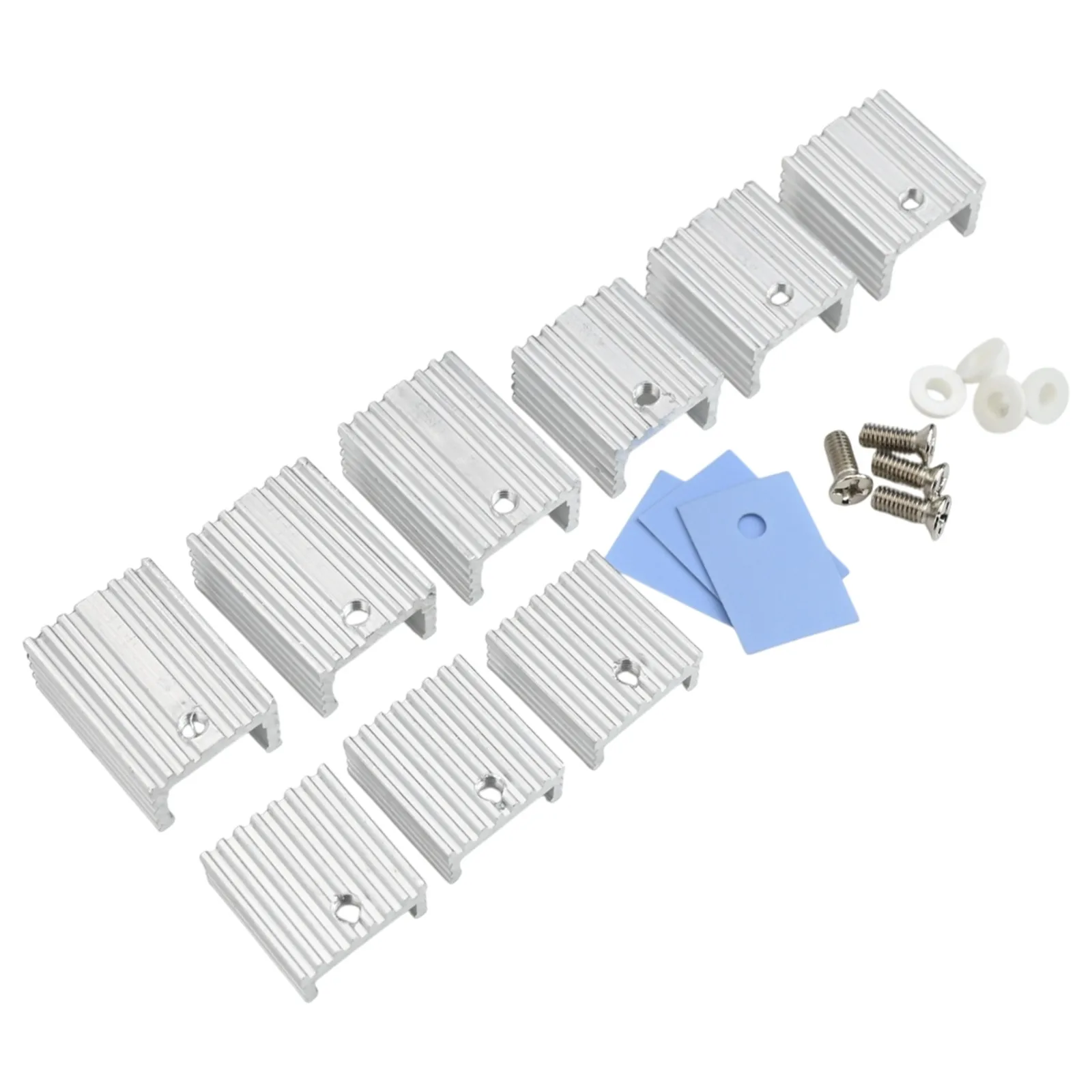 30pcs TO-220 Aluminum Heat Sink Insulator Mounting Kit With Screws Washers Bushings For MOSFET Transistors IC Regulator Cooling