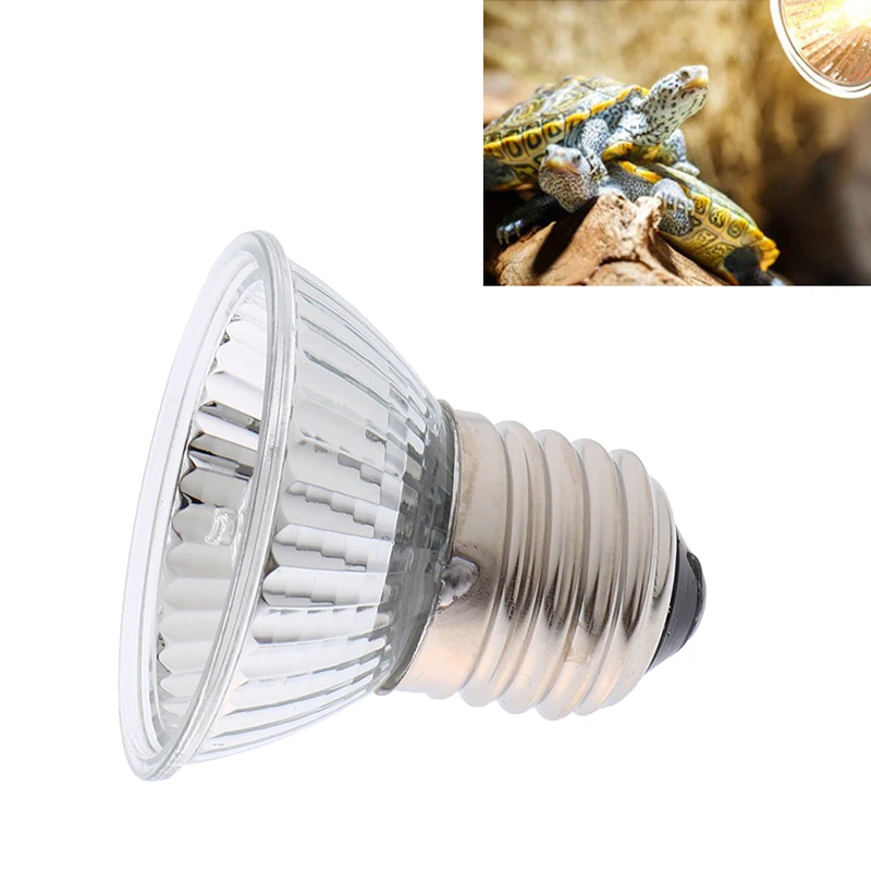 25/50/75W UVA+UVB 3.0 Reptile Lamp Bulb Turtle Basking UV Light Bulbs Heating Lamp Temperature Controller