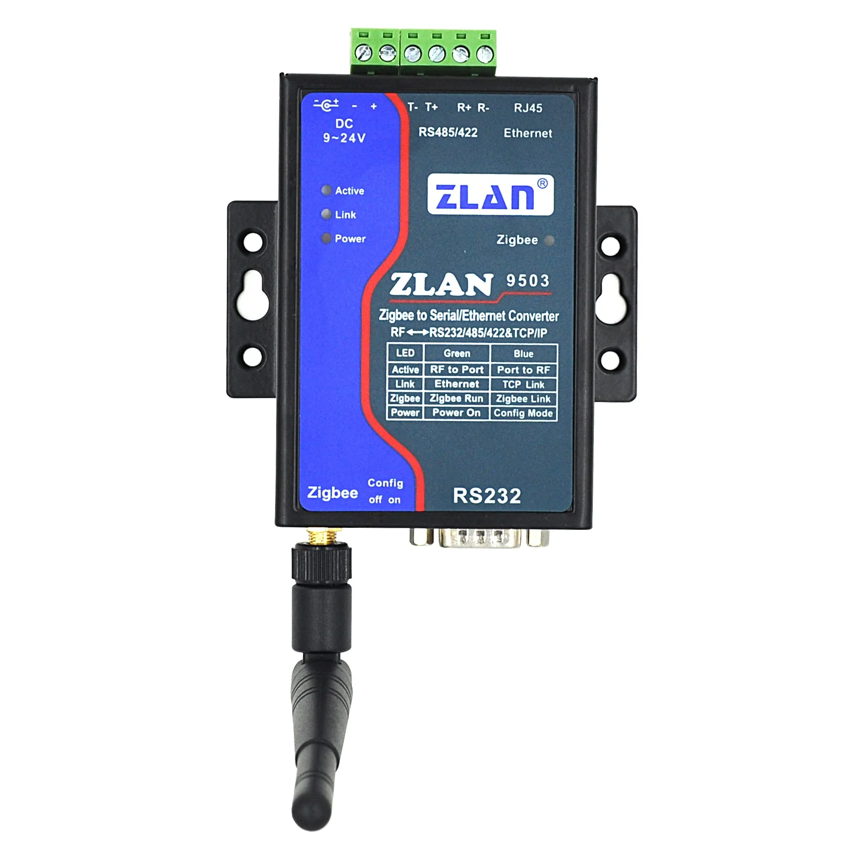 

serial port RS232 RS485 RS422 to Ethernet to Zigbee wireless converter ZLAN9503