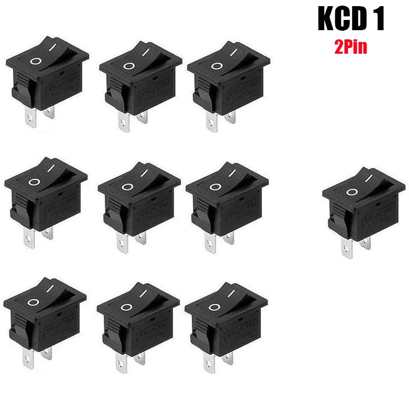 

10 шт. 2 контакта KCD1 15*21 мм 2-контактный разъем в форме лодки SPST ВКЛ-ВЫКЛ электропитания KCD1 кулисный переключатель тумблер