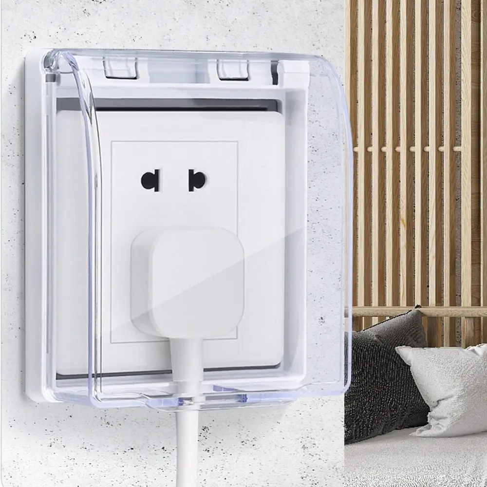 Waterproof 86 Type Switch Protective Cover Splash-Proof Box Safety Electric Plug Cover Power Outlet Protector Home