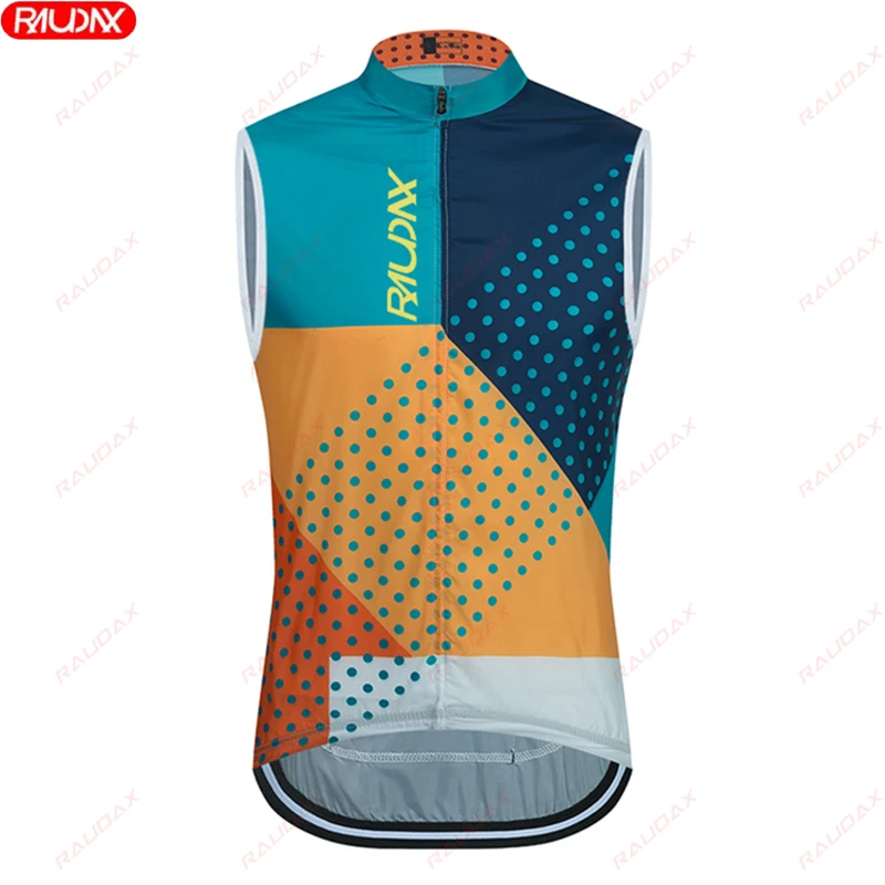 

RAUDAX Men's Cycling Tank Top Summer Bike Windproof Sleeveless Tank Top MTB Bike Breathable Jacket Off Road Motorcycle Tank Top