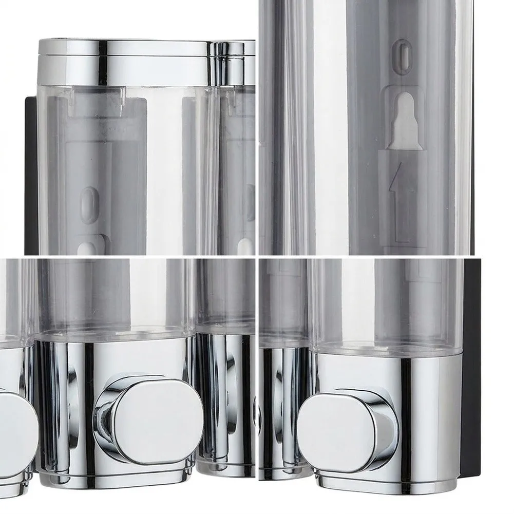 Lockable Soap Bottle 3 Chamber Soap Dispenser Mess-free Containment Key Lock Mechanism For Family Bathing Routine