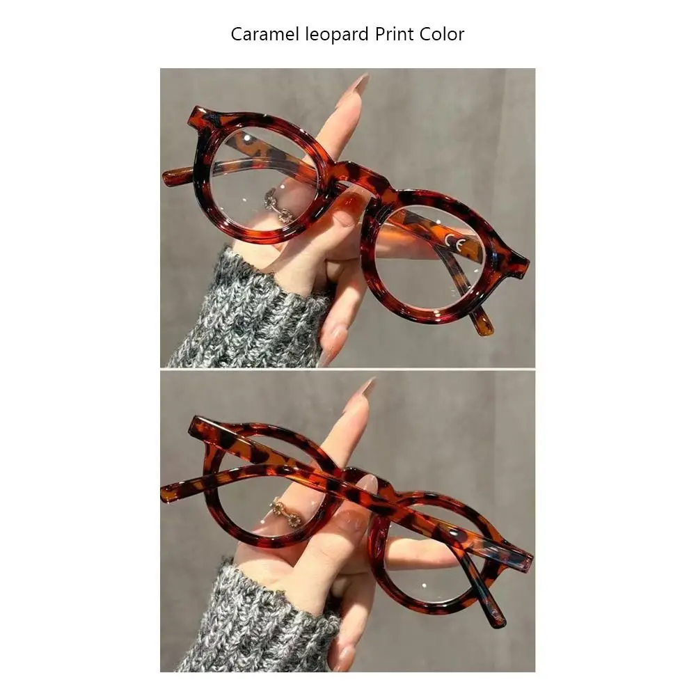 Large Frame Reading Glasses High-Definition Eye Protection Magnifying Glasses Plus Diopters Bean Flower Pink