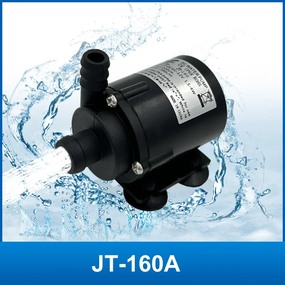 JT-160A-bomba de agua sumergible para pecera, Micro eléctrica, DC 6-12V, 280L/h, nueva actualización