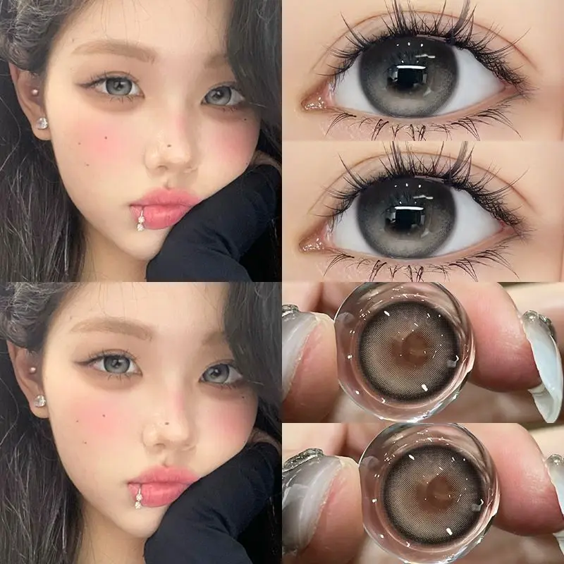 DDUOXIU 1 pair  Yearly Colored Contact Lenses with Degree Myopia Lenses Free Shipping Korean Lenses High Quality Lens