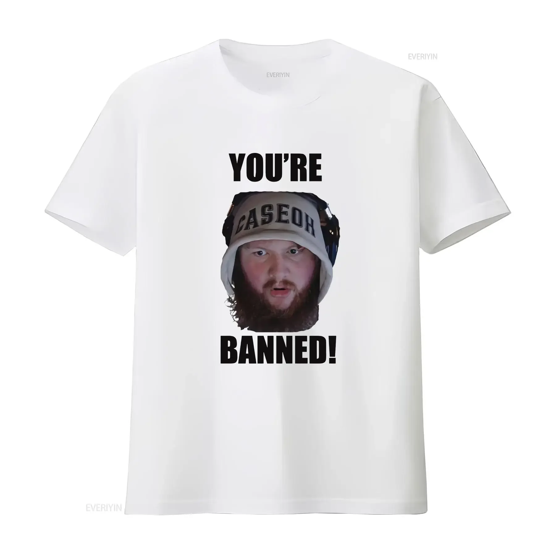 YOU'RE BANNED CaseOh T shirt Streamer Meme Merch Funny Jynxzi vintage Washed designer clothes Unisex streetwear Comfortable