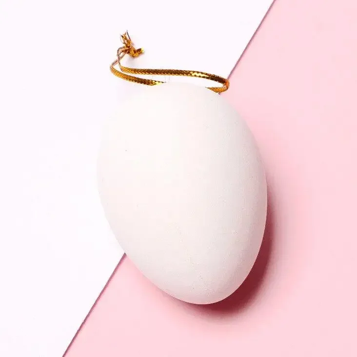 6PCS Children Painting Egg Toy With Rope Gifts Plastic Hanging Easter Arts Crafts DIY Toys Fun Funny Gadgets Kid Birthday Gift