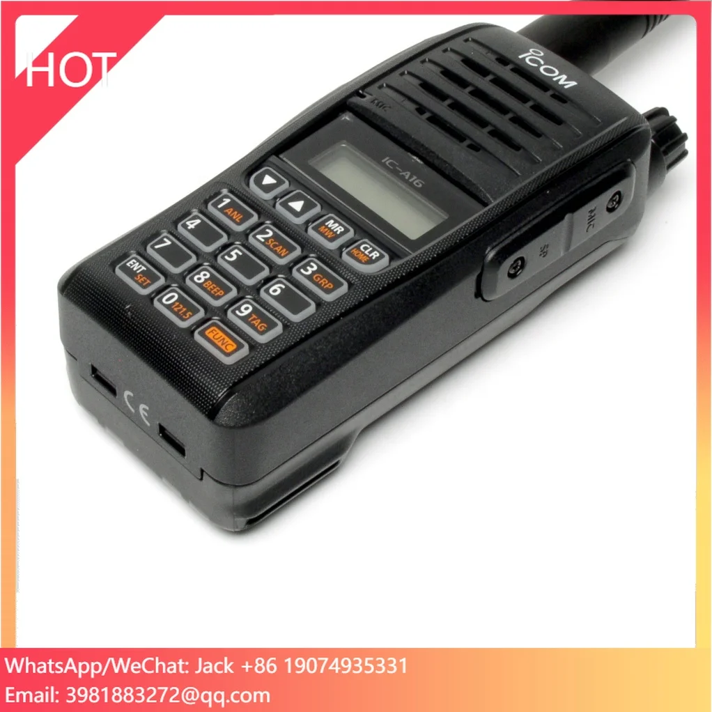 

IC-A16 ICOM VHF Air Band Transceiver Handheld Radio For Plane Communication IP54 Ground To Air Radio With Class Leading