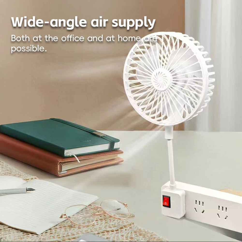 AU-Stecker Wiederaufladbarer Handventilator Leise Kühlung Powerbank Mini-Plug-in-Ventilator für Sommer, Outdoor und Reisen – Detail 6