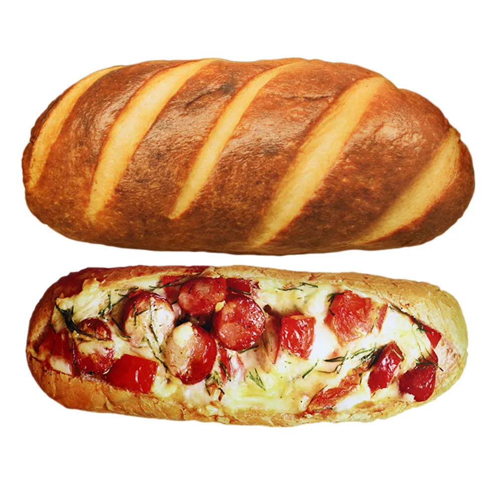 

2 шт. декоративных подушек в форме хлеба, креативная подушка для сна, мягкая подушка для дивана и кровати, удобная подушка для домашнего декора