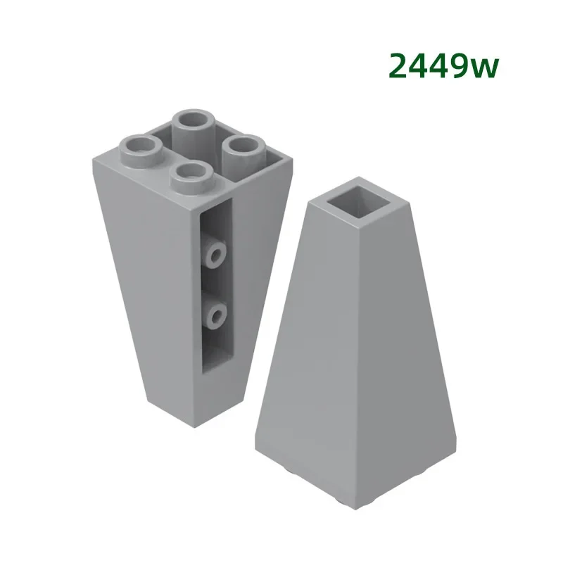 MOC 10PCS Stitching 2449W House Substitutable Brick Special Diagonal Angle With 3 Holes Building Block Toy Boy Special Day Gifts