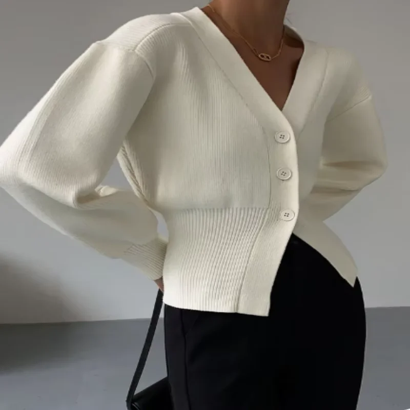 

Autumn Sweater Cardigan Coat Women 2024 New Fashion Casual Elegant Long Sleeve Knitted Tops Knitwear Outwear Pull Femme