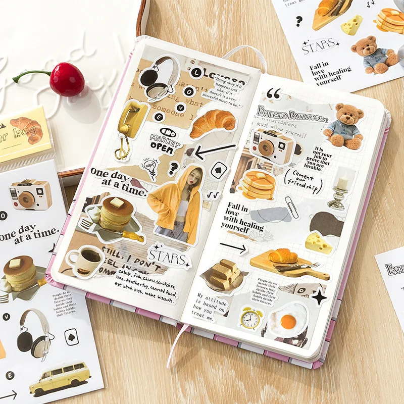 MOHAMM 2 Sheets Creative Sweet Food Stickers for Daily Life Stuff Decoration Poster Crafts Scene Stationary School Supplies image 2
