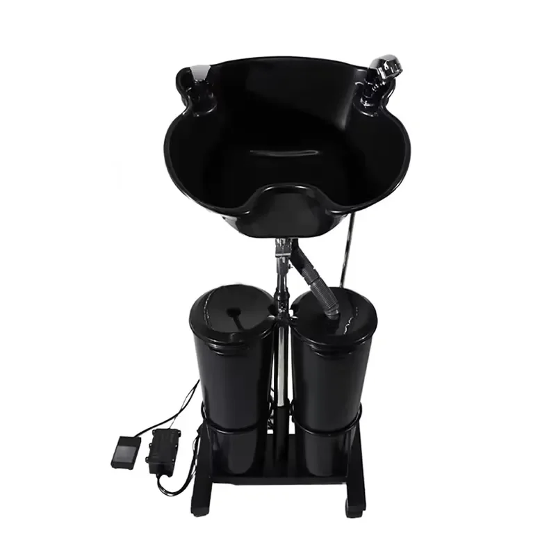 Professional Hair Washing Station with Adjustable Shampoo Basin and Comfortable Reclining Chair for Beauty Salon Spa