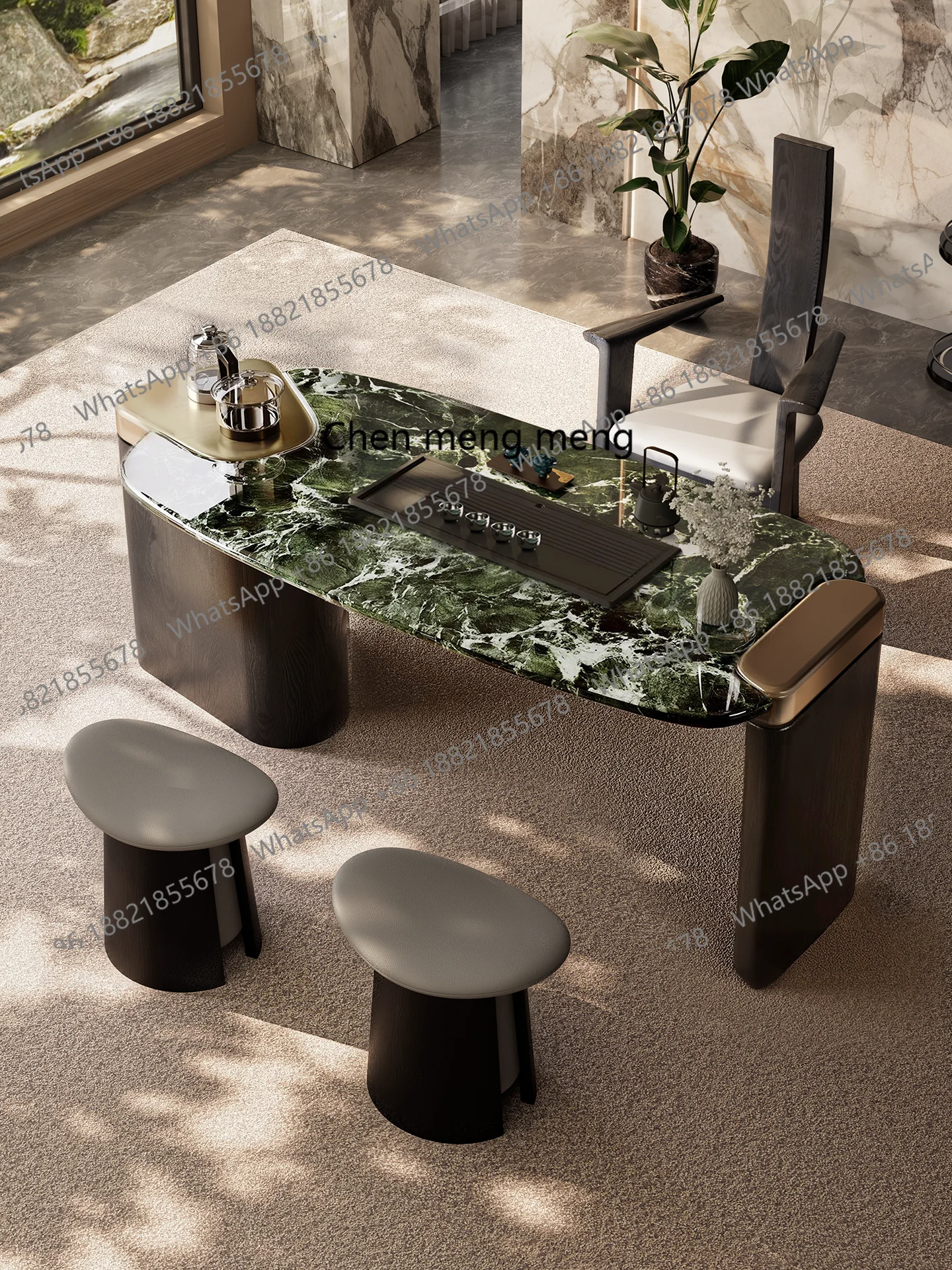 

Modern living room balcony small tea table small apartment home office tea table