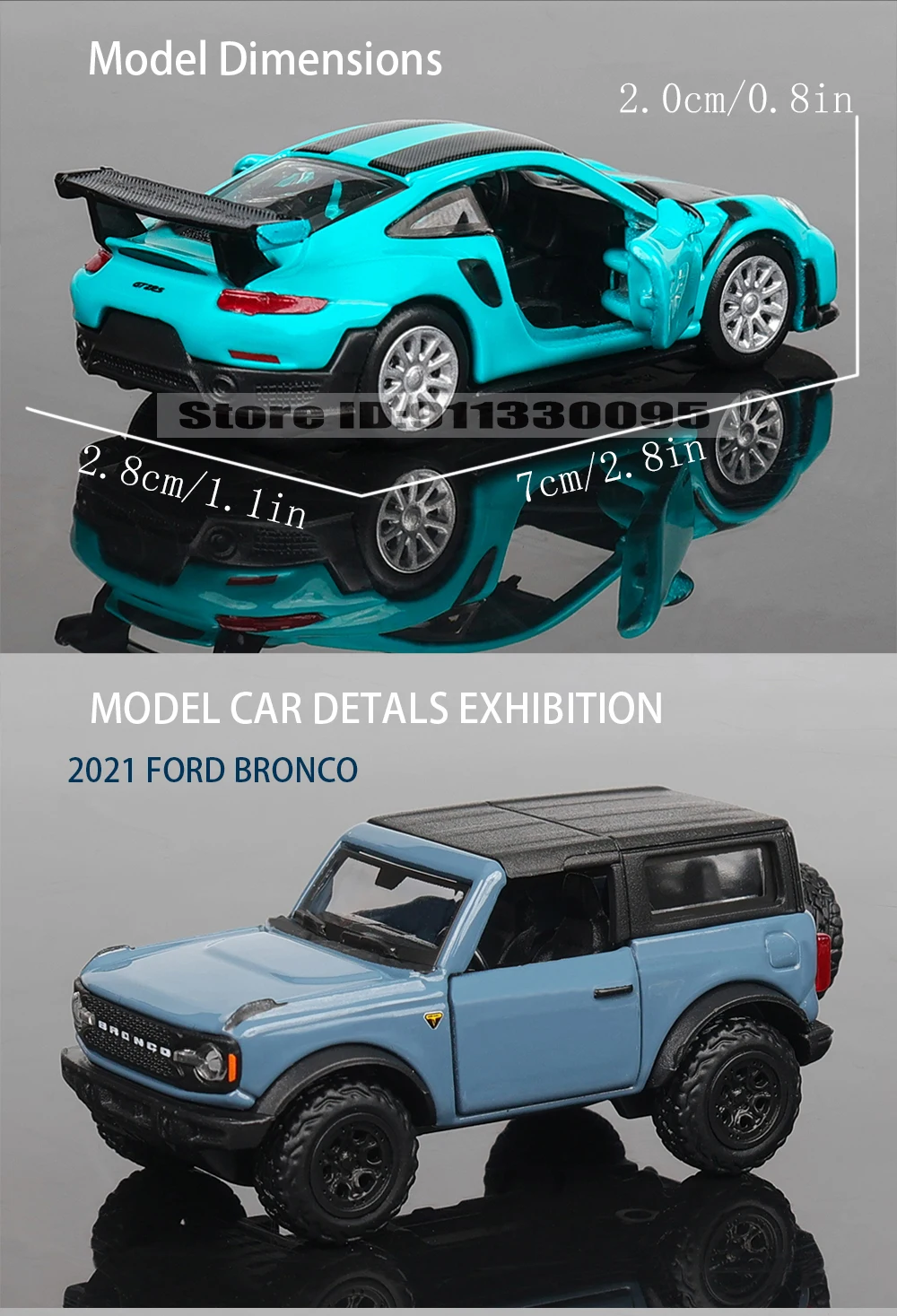 Bburago 1:64 Porsche 911 GT2 RS LAMBORGHINI Sian FKP 37 Mustang GT500 Automodell-Sammlung Weihnachtsgeschenk Spielzeug für Ferrari – Detail 3