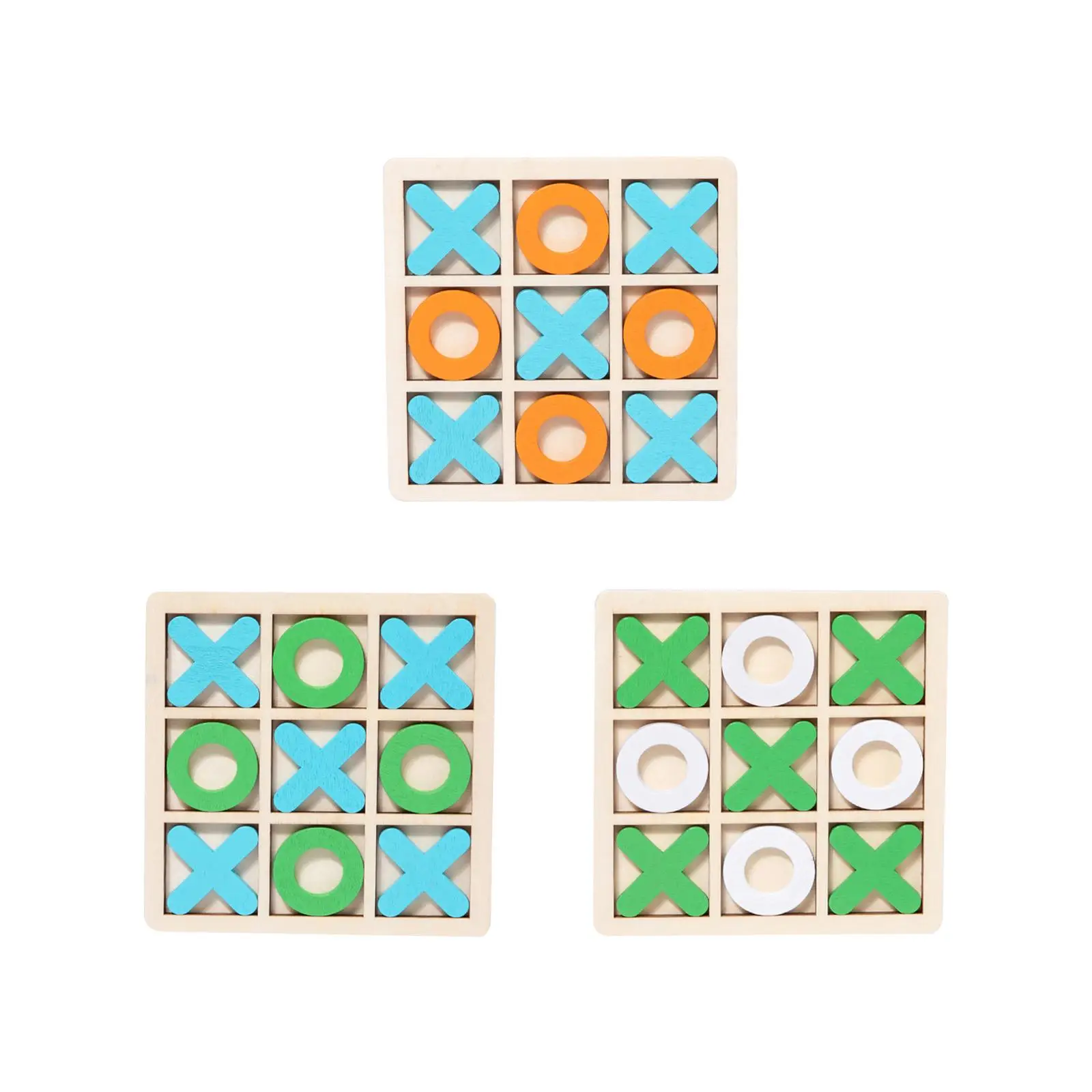 

Wood Tic TAC Toe Board Game Leisure Intelligent Rustic Brain Teaser Puzzles