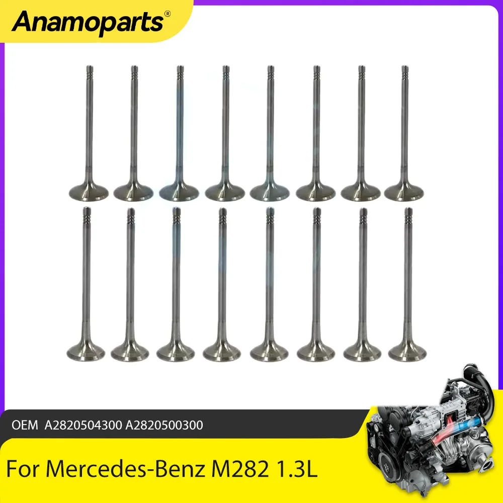 

Engine Parts Intake & Exhaust Valves Set Fit 1.3 L T M282 Gas For Mercedes-Benz W177 V177 W247 C118 CLA220 GLA200 1.3L M282.914