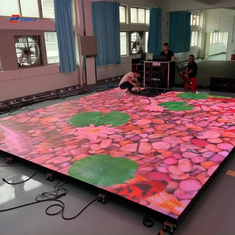 Interactive LED Dance Floor Panel Stage Rental Display P3.91 P4.81 LED Floor Tile Screen Floor Display