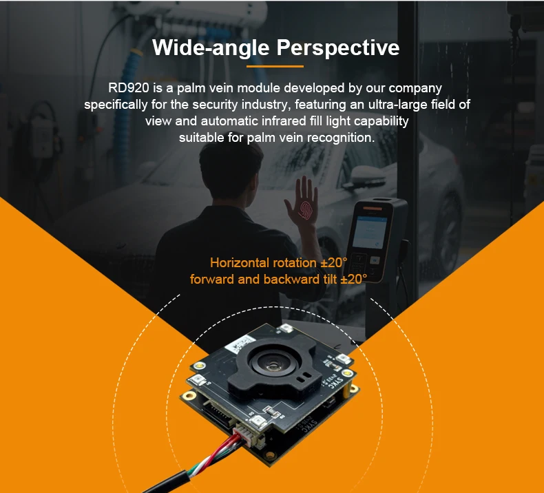 وحدة مسح الباركود المدمجة ثنائية الأبعاد مع واجهة USB كشف راحة اليد السريع في المخزون