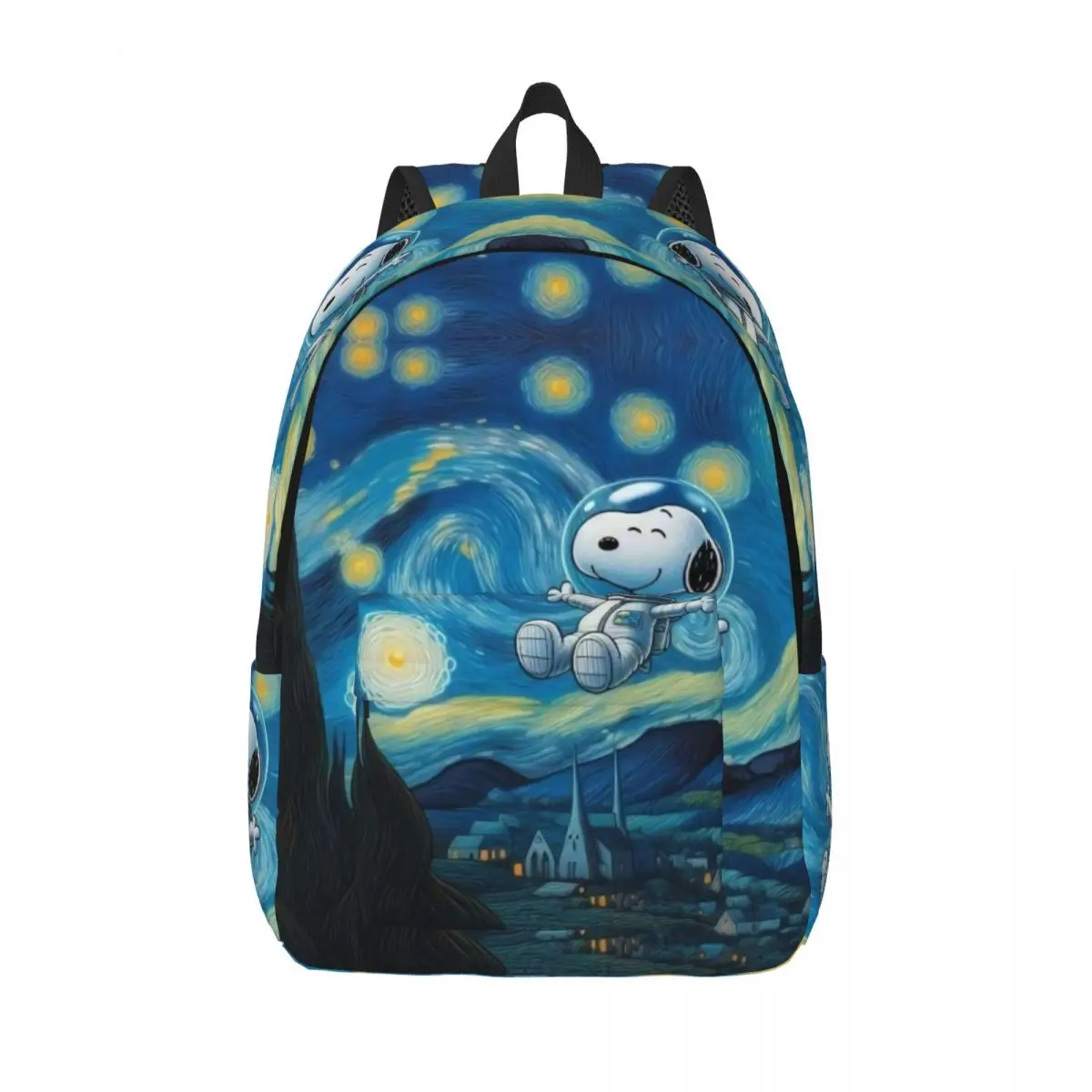 

Холщовый Рюкзак S-Snoopys «Звездная ночь» для мужчин и женщин, базовый портфель для школы и колледжа