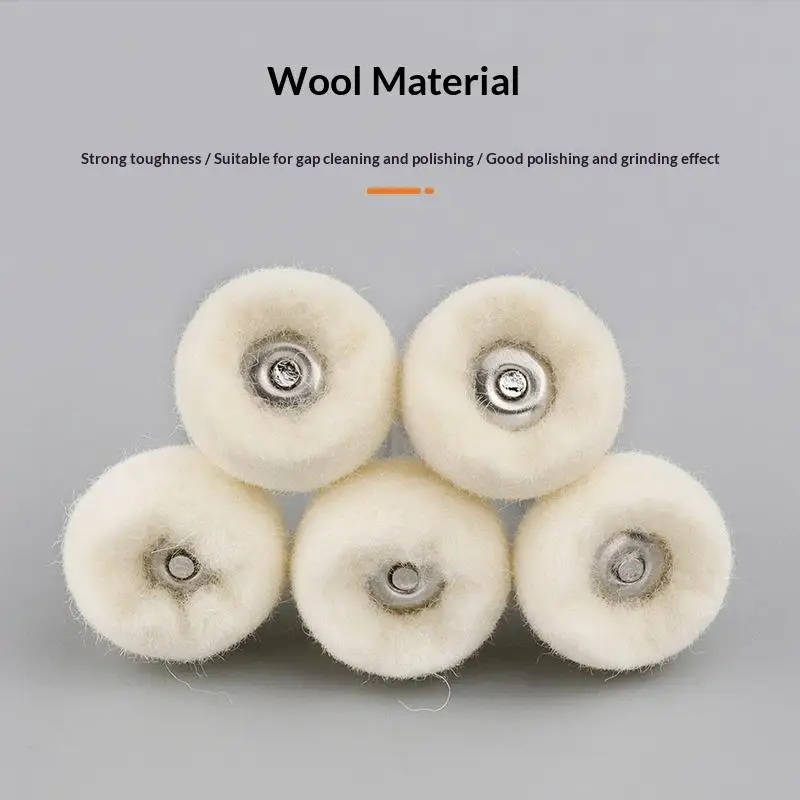 【S】10Pcs Mini Grinding Sanding Head Abrasive Disc Felt 3mm Shank Buffing Wheels Metal Polish Brush Drill Rotary Tool Accessories