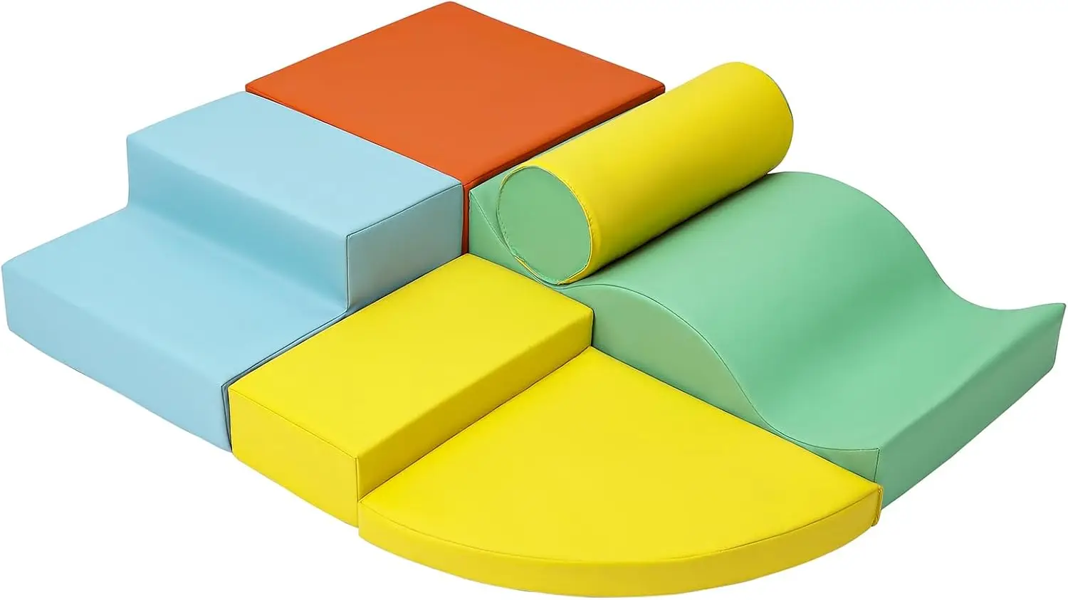 

Foam Climbing Blocks Set - 6PCS Indoor Active Playset, Soft Climbing Indoor Set for Infants, Preschools, Toddlers