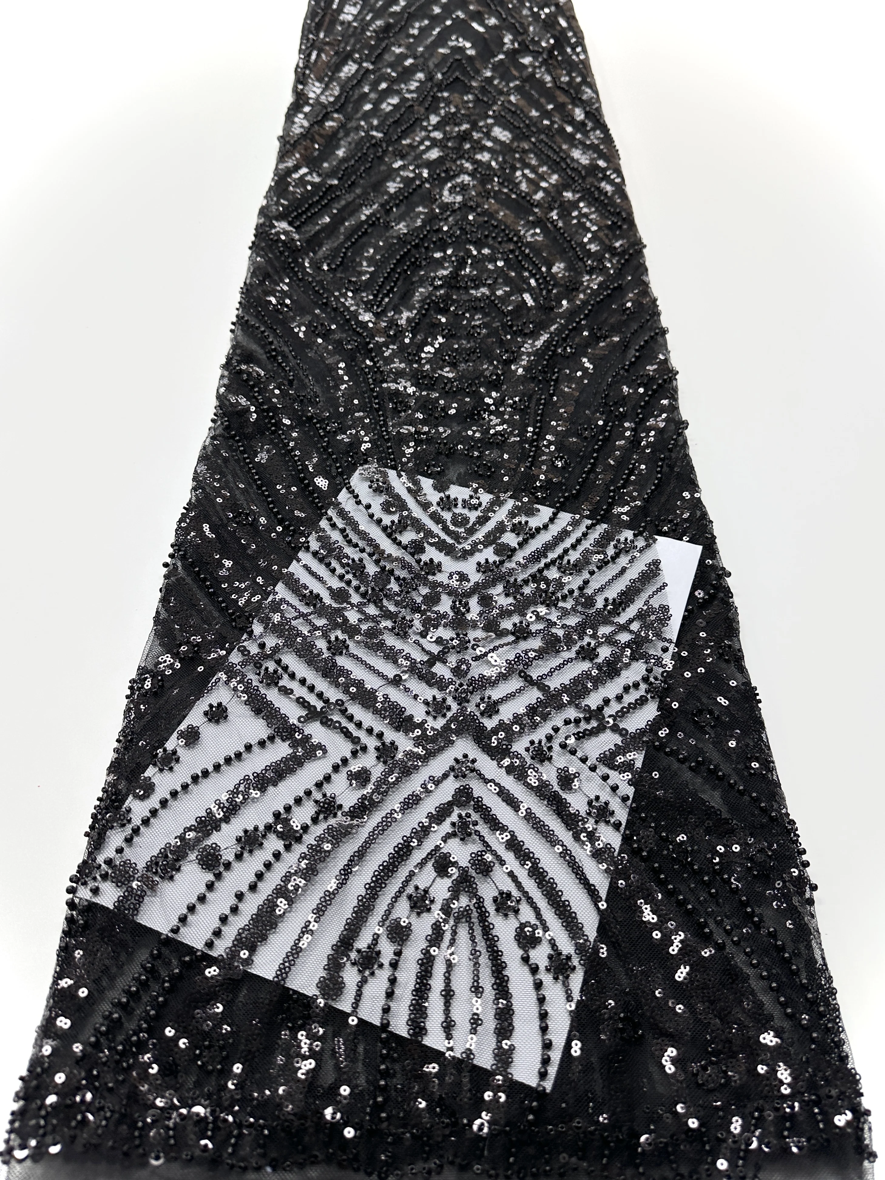 African Bridal Lace Fabric 2025 Sequins Beaded Embroidery Nigerian Groom High Quality French Tulle for Wedding