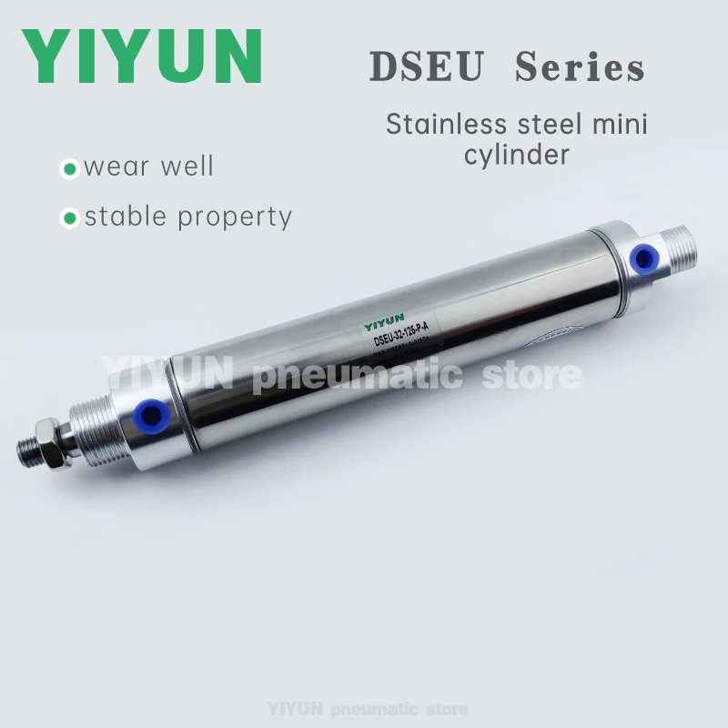 

DSEU-16,DSEU-20,DSEU-25,DSEU-32-10,25,50,75,100,125,150,175,200,300-P PPV-A,YIYUN,цилиндр из нержавеющей стали, серия DSEU