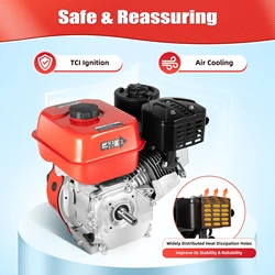 7.5HP Four Stroke Air-cooling Outboard Motor and Control Handle and 1 Set Brackets (Sell Separately)