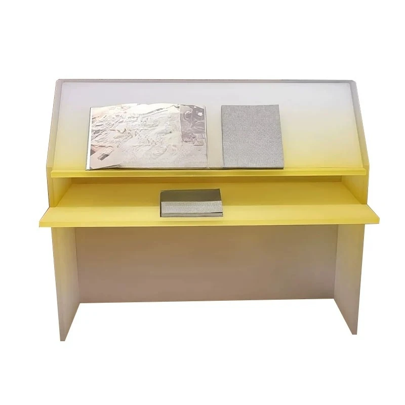 Modern simple acrylic bookshelf magazine shelf living room front desk display shelf studio floor shelf bookshelf