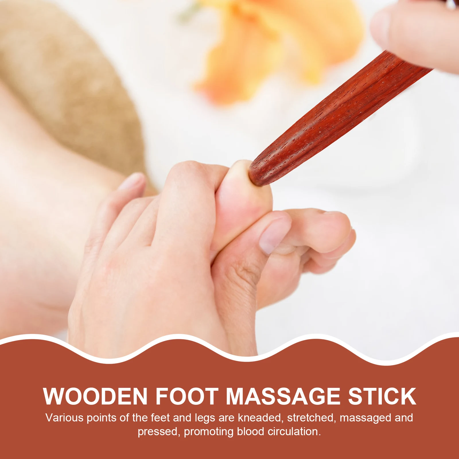 

4pcs Acupoint Stick Set Reflexology Tools Wood Massager Feet Hand Back Massage Spa Foot Care Wellness Accessories