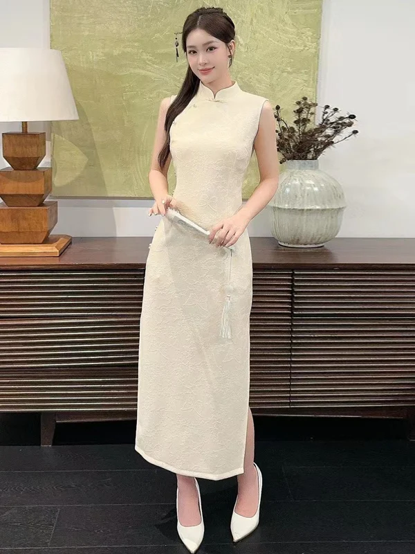 young-girl's-svel-long-qipao-dr-vintage-sle-daily-wear-comfortable-breathable-mid-length-chinese-sle-faion