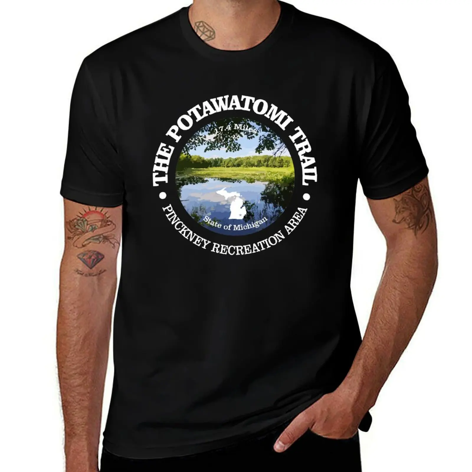 Potawatomi Trail (rd) T-Shirt Sweat Absorbing Sports Tee Shirt T-Shirt