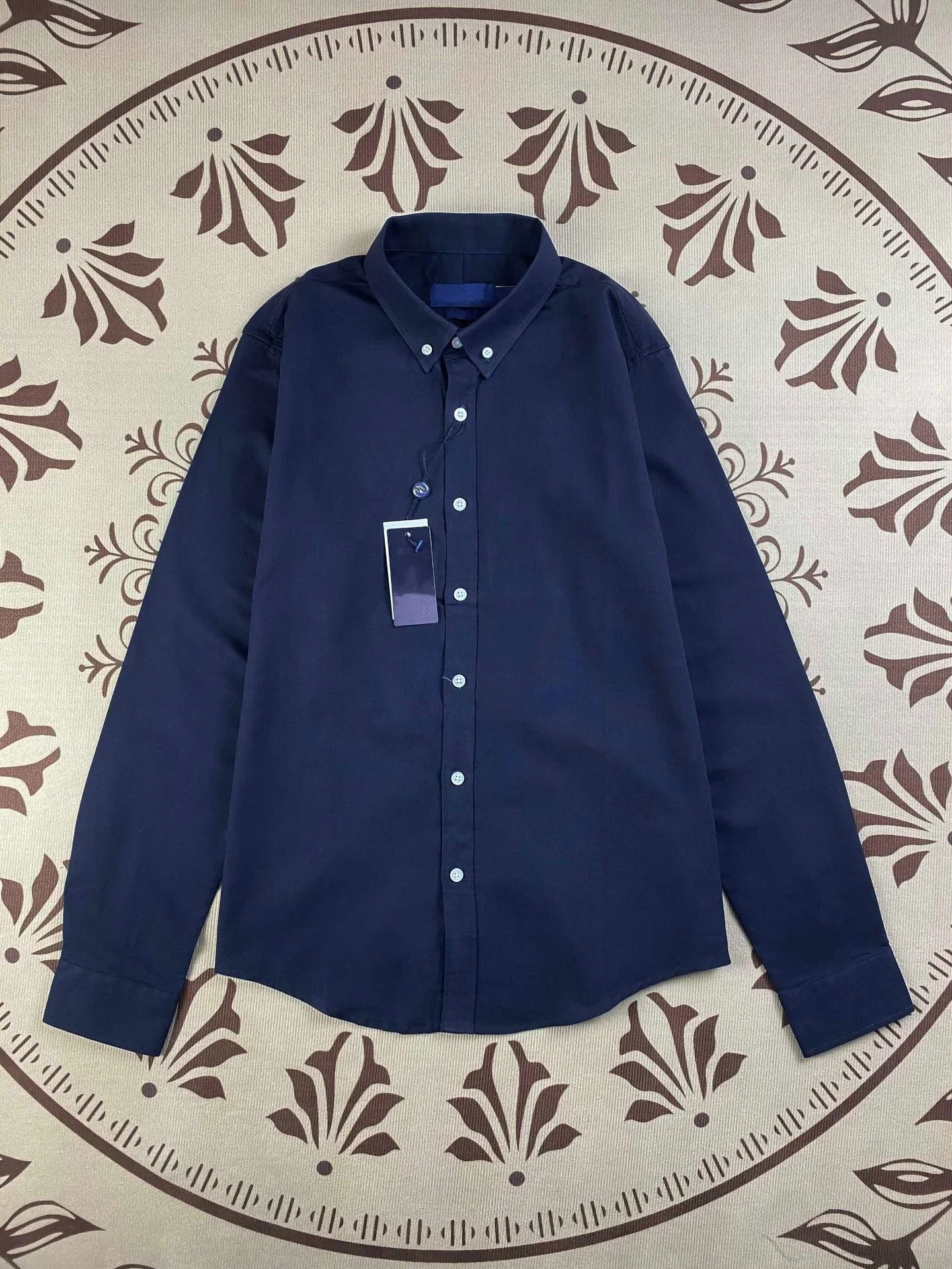 2026 Linen Shirt Embroidered Men's and Women's Sunscreen Shirts Spring and Autumn Couple Tops Long Sleeves