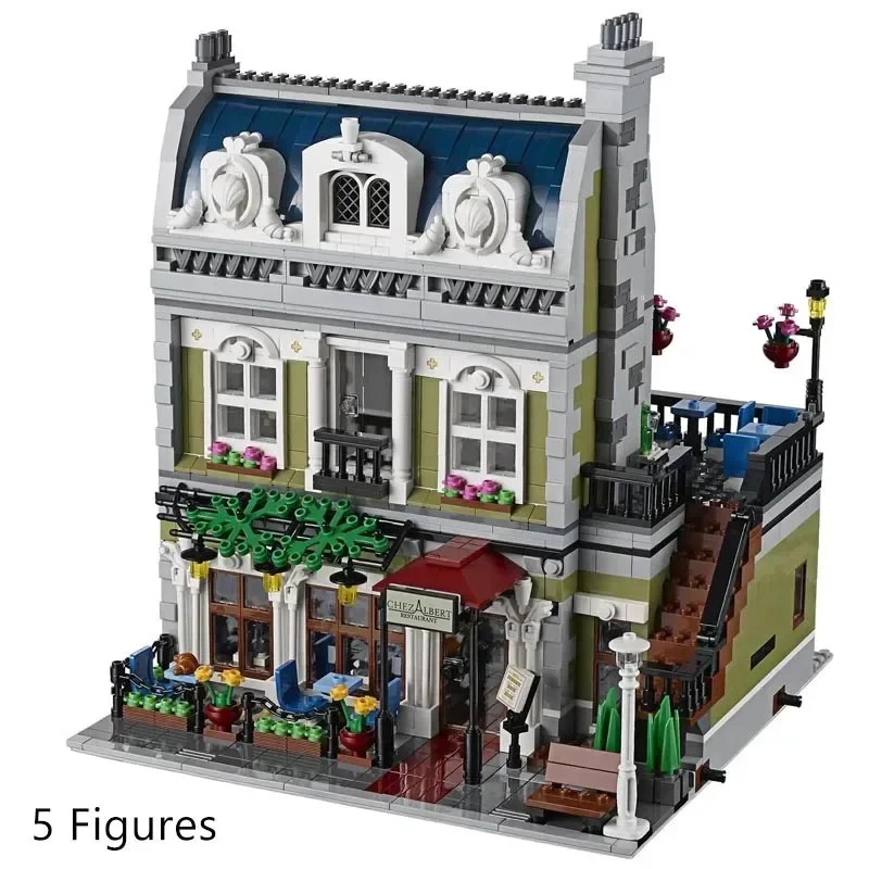 2469 PCS Parisian Restaurant Compatible 10243 15010 15010B Building Blocks Bricks Birthday Christmas Gifts Toys