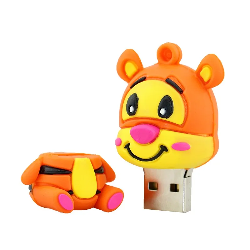 High Speed 128GB Usb Flash Drive Cute Animal Pen Drive Donke Pig Tiger 4GB 32GB 64GB U Disk Creative Pendrive USB 2.0 Toys Gift