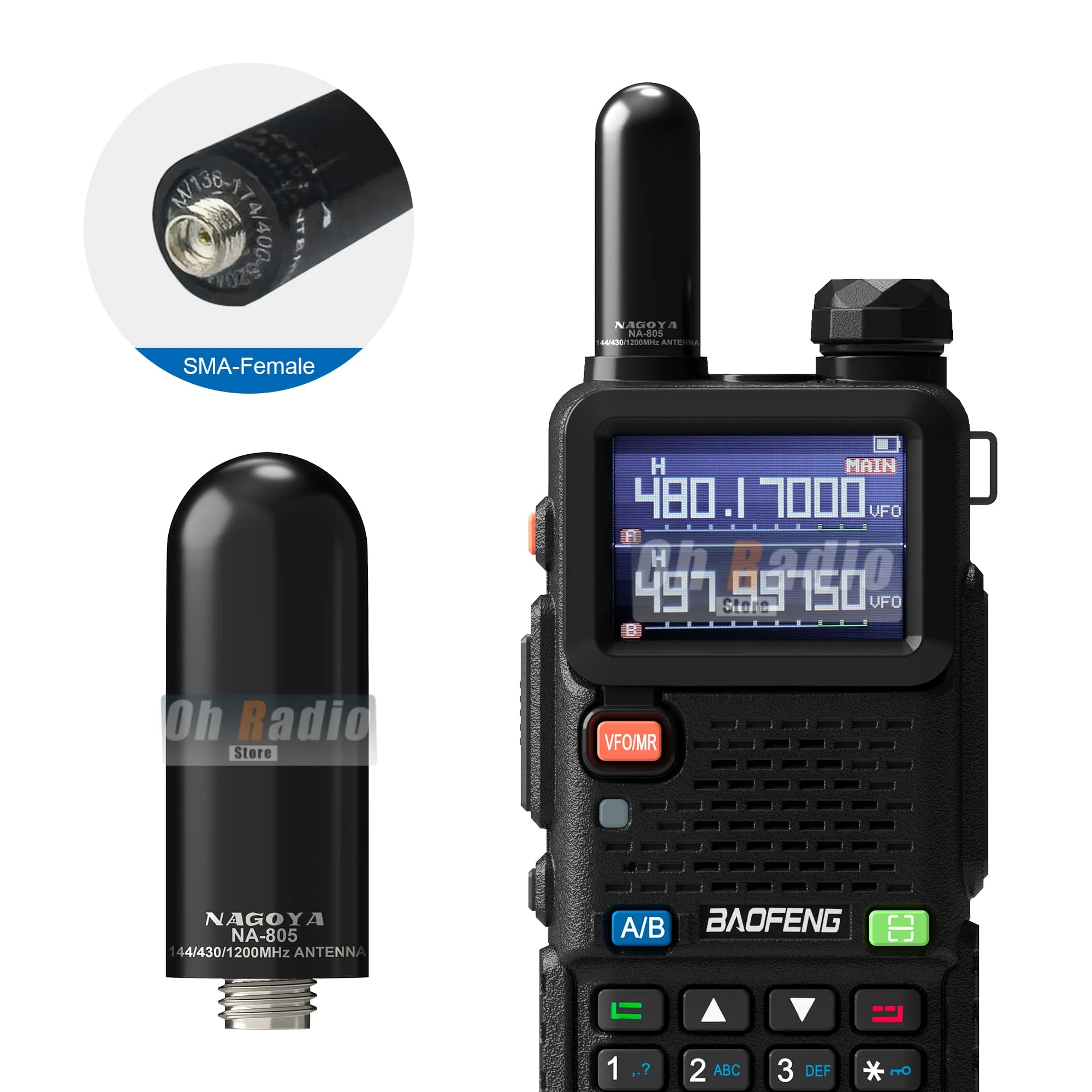 NA-805 Antenne SMA-Vrouwelijke VHF/UHF UV-5R Mini Antenne 136-174/400-520MHZ Voor Iradio UV-88 UV-98 Plus Quansheng TK11(5) UVK6 Radio