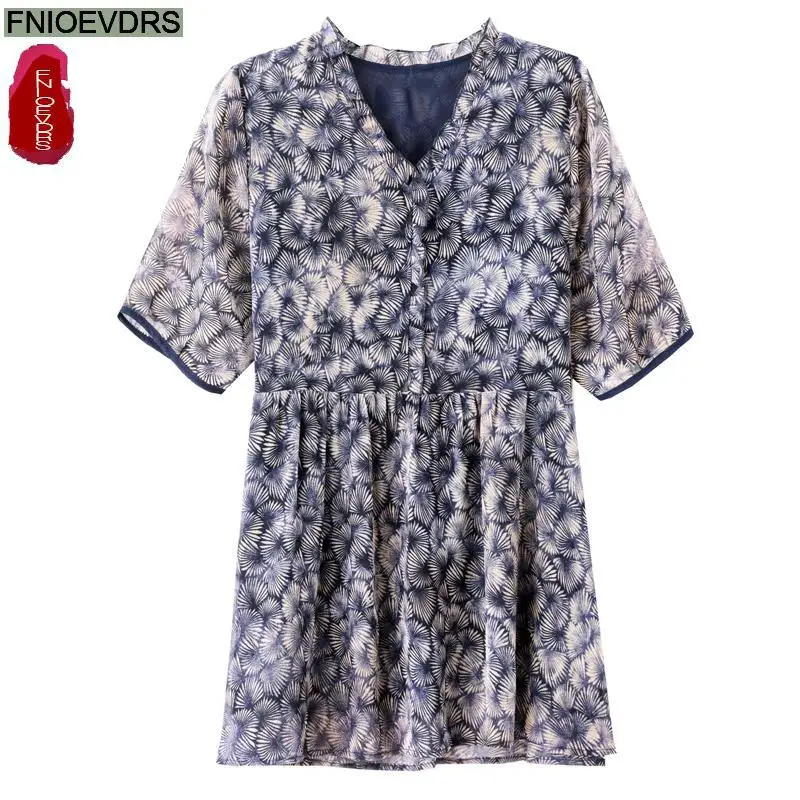 L-5XL 2023 Loose Clothes Women French Design Elegant Office Lady Basic Button Shirt Casual Retro Floral Print Peplum Tops Blouse