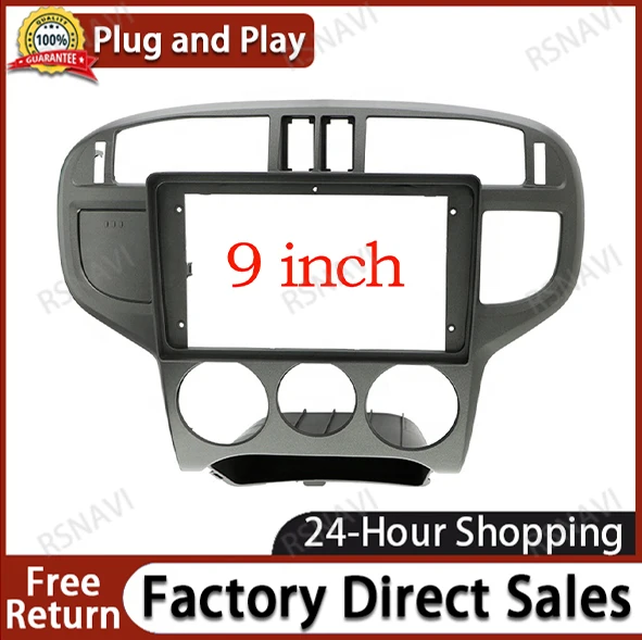 9 inch Car Facia Radio Panel for HYUNDAI MATRIX 2001-2010 (Left Wheel) Dash Kit Install Facia Console Bezel Plate Adapter Trim