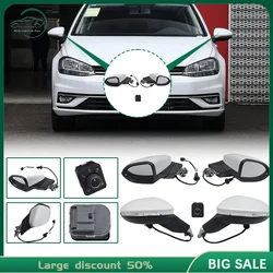 For VW Golf 8 MK8 electric folding rearview mirror White set