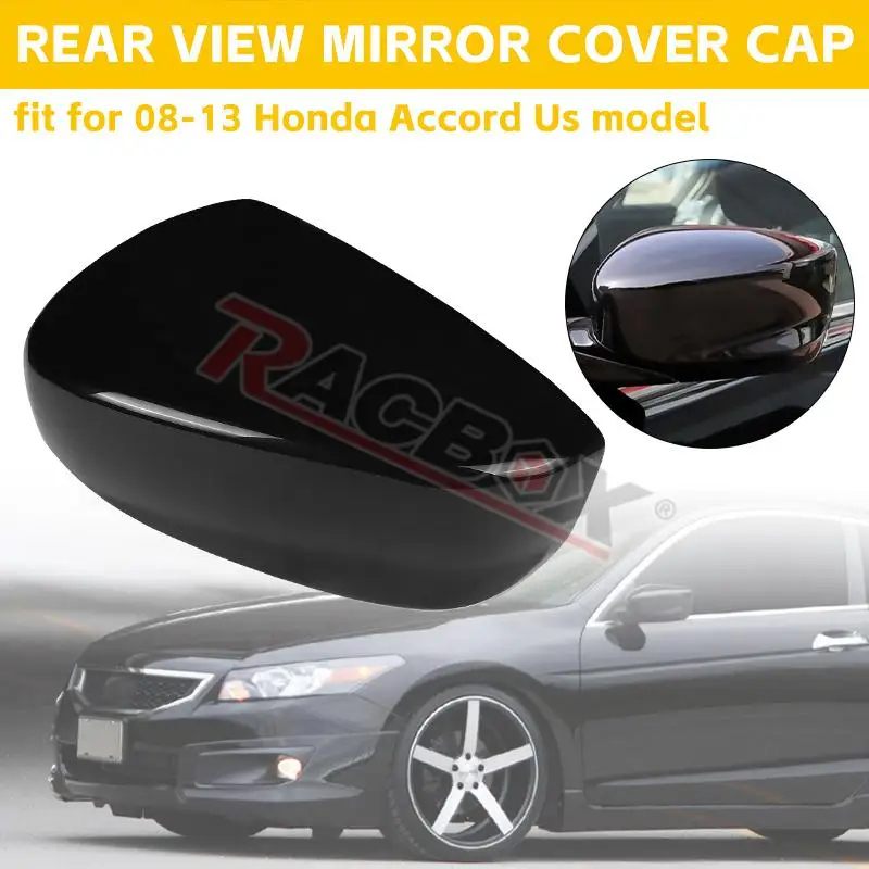 Car Door Side Rearview Mirror Cover Cap for Honda Accord US Model 2008 2009 2010 2011 2012 2013 Parts Left Right Primed Black