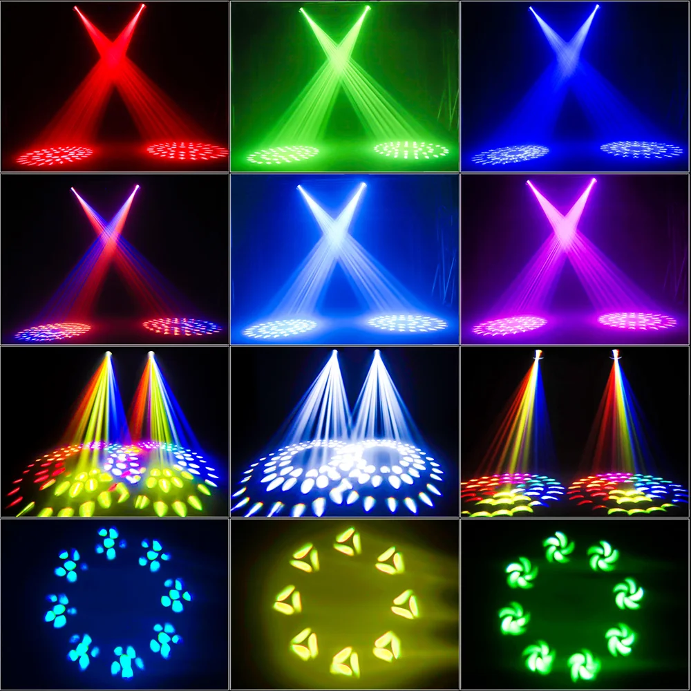 350W LED Beam Light High Brightness Disco Effect Wedding Moving Head Light 13 Patterns Lamp DMX512 Sound Activated DJ Light