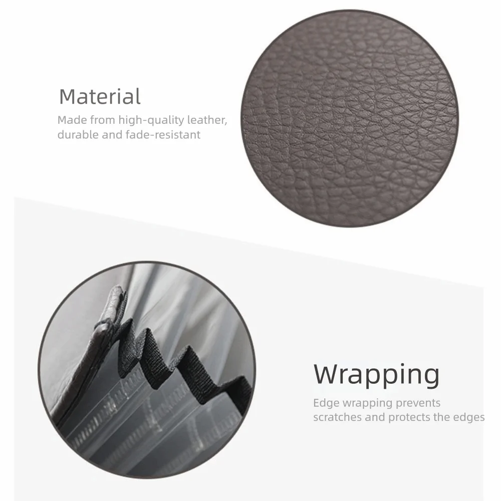 

Waterproof PU Leather Document Bag with Labels Portable Expanding File Holder Multifunctional Elastic Sealing Design