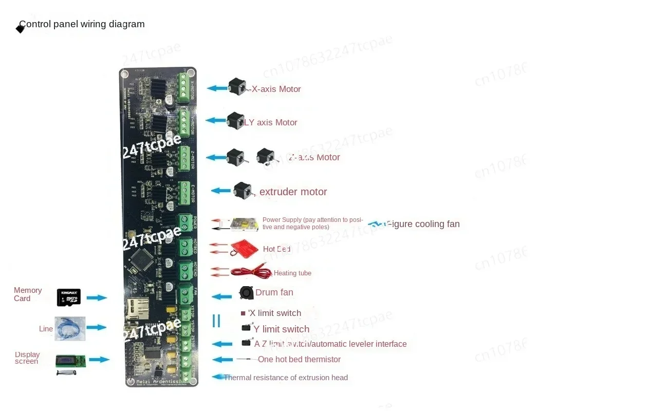 Control Panel Printing 3D Printer Accessories Integrated 4-Drive Melzi 2.0 Motherboard