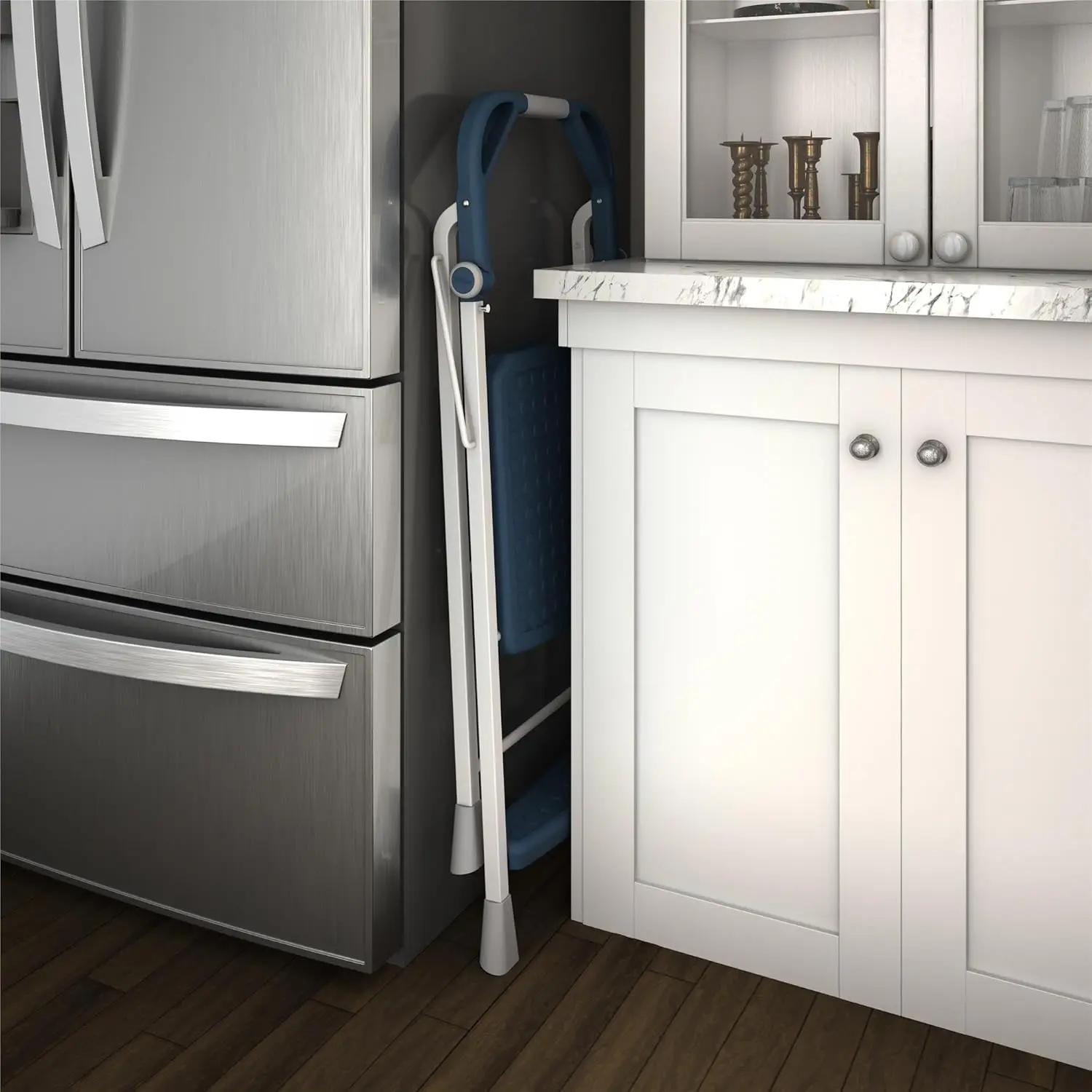 2-Step Kitchen Stepper™ Adult Folding Step Stool, Kids Folding (Steel/Resin)