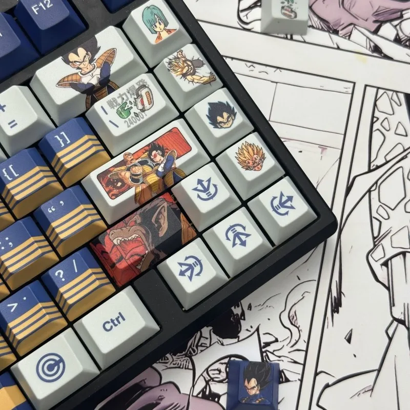 ملحقات الكمبيوتر الطرفية لعبة دراغون بول غطاء لوحة المفاتيح فيغيتا جوكو الأصلي 143 غطاء المفاتيح PB أنيمي نمط غطاء لوحة المفاتيح #6